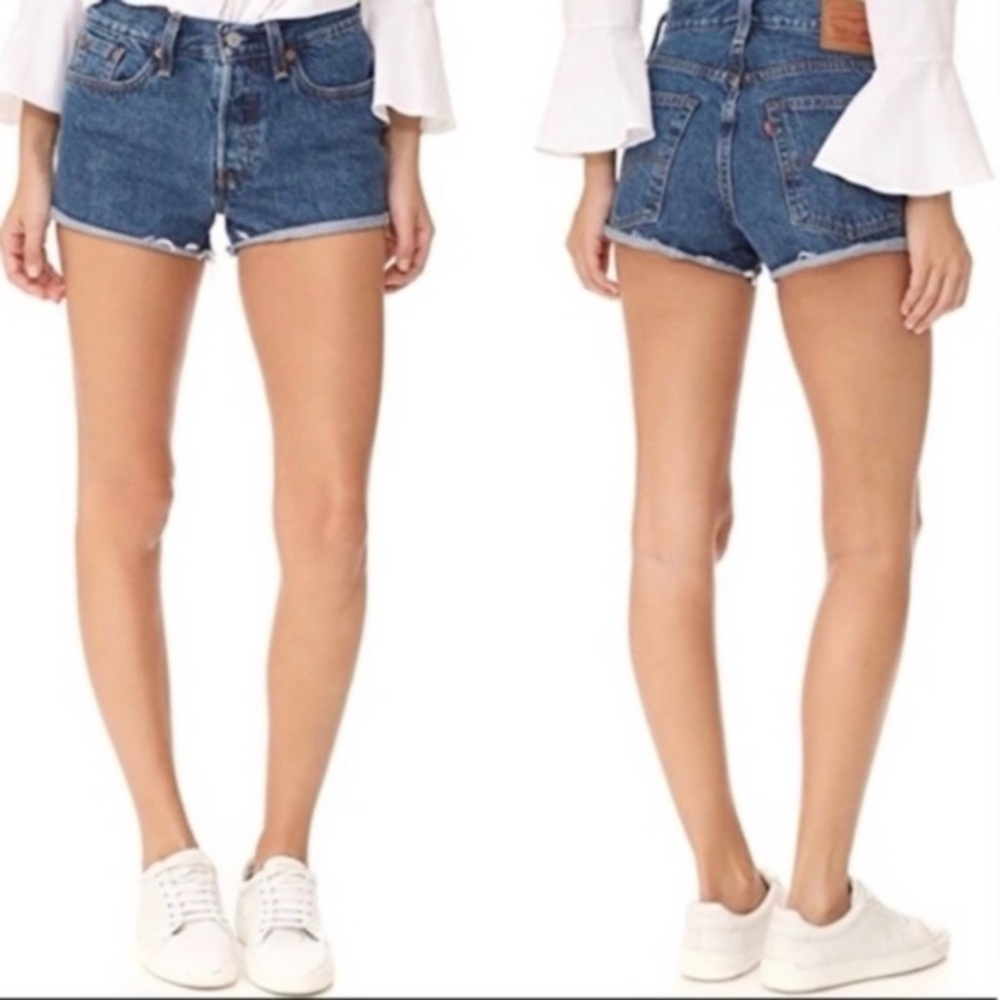Levi’s 501 W27 (US 4/5) White Oak Cone Denim Shorts Selvedge Women’s Cuffed